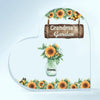 Personalized Heart-shaped Acrylic Plaque - Gift For Grandma - Grandma&#39;s Garden ARND018