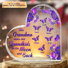 Personalized Heart-shaped Acrylic Plaque - Gift For Mom &amp; Grandma - This Grandma Loves Her Grandkids ARND005