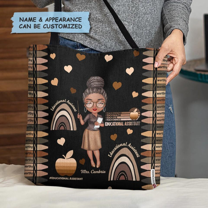Personalized Tote Bag - Gift For Teacher - I Teach Love ARND005