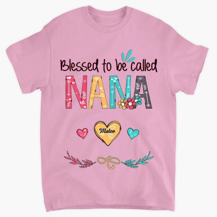 Personalized T-shirt - Gift For Grandma - Blessed To Be Called Grandma ARND036