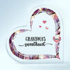 Personalized Heart-shaped Acrylic Plaque - Gift For Grandma - Grandma&#39;s Sweethearts ARND037