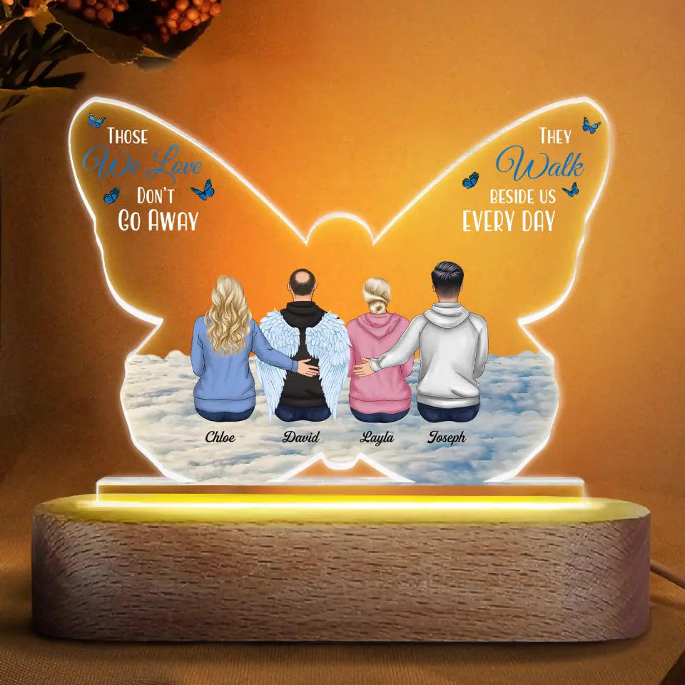 Personalized Acrylic LED Night Light - Gift For Family - They Walk Beside Us Every Day ARND036