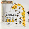 Personalized Heart-shaped Acrylic Plaque - Gift For Mom &amp; Grandma - Grandma&#39;s Reasons To Bee Happy ARND018