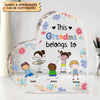 Personalized Heart-shaped Acrylic Plaque - Gift For Mom &amp; Grandma - This Grandma Belongs To ARND018