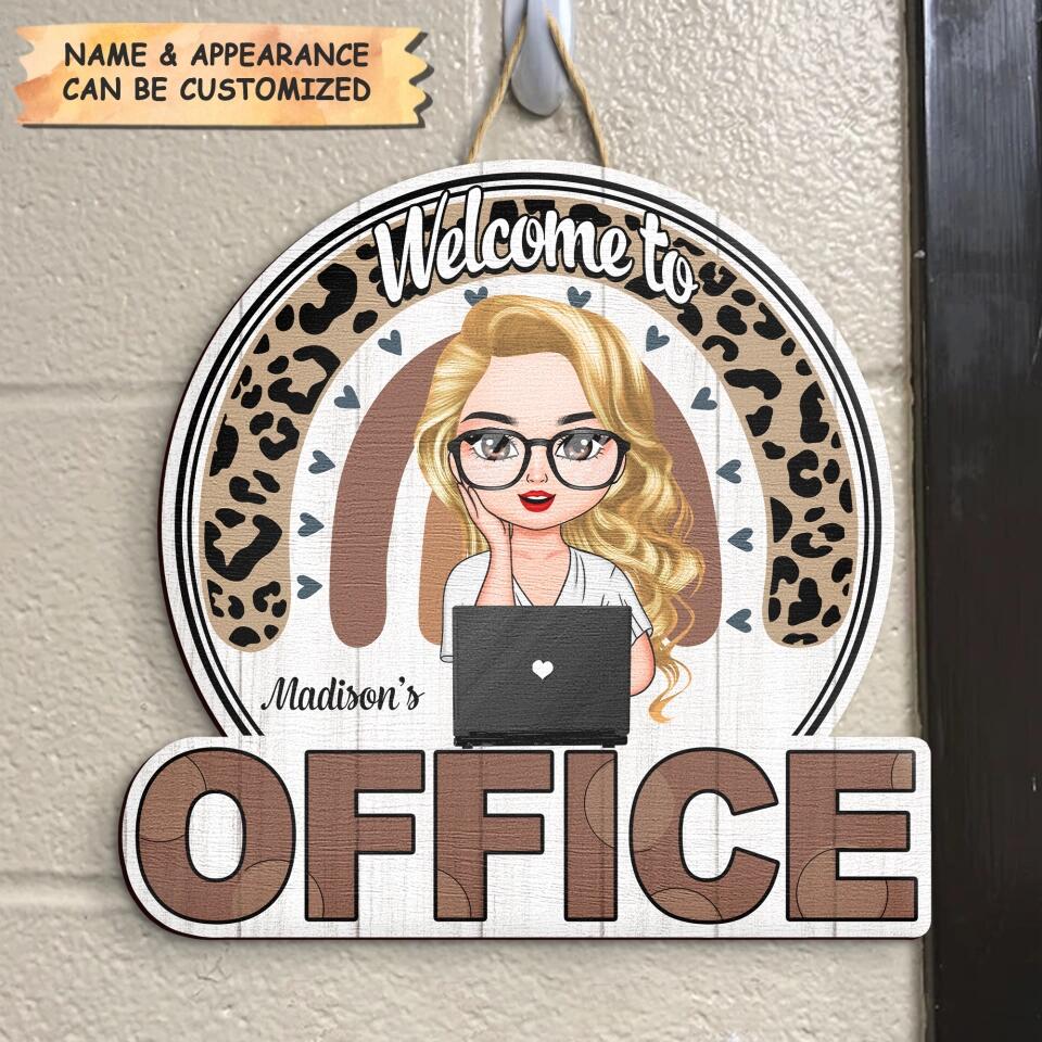 Personalized Door Sign - Gift For Office Staff - Welcome To My Office ARND005