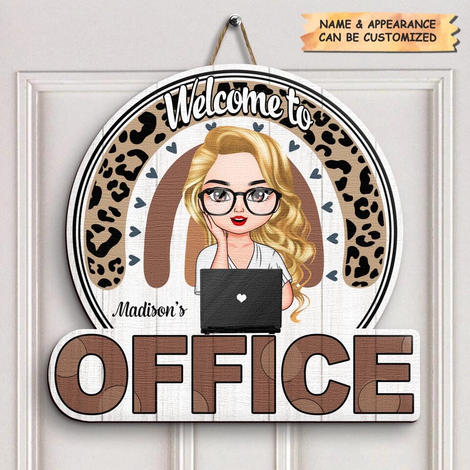 Personalized Door Sign - Gift For Office Staff - Welcome To My Office ARND005