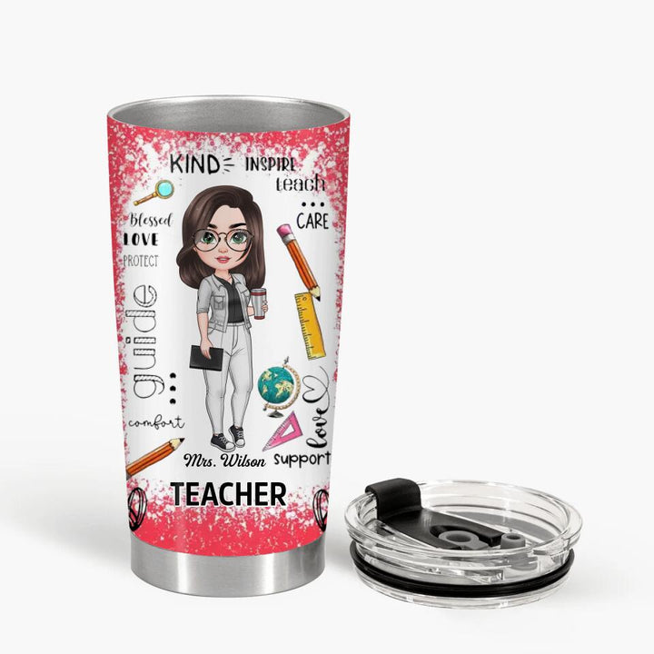 Personalized Tumbler - Gift For Teacher - Teach Love Inspire ARND005