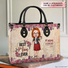 Personalized Leather Bag - Gift For Mom - Best Mom Ever ARND0014
