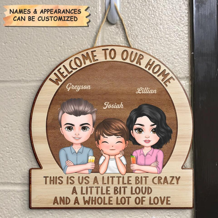 Personalized Door Sign - Gift For Family - Welcome To Our Home ARND018