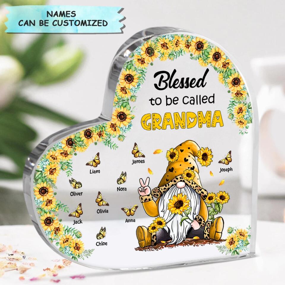 Personalized Heart-shaped Acrylic Plaque - Gift For Grandma - Being A Grandma Makes My Life Complete ARND037