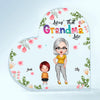 Personalized Heart-shaped Acrylic Plaque - Gift For Grandma - Living That Grandma Life ARND0014