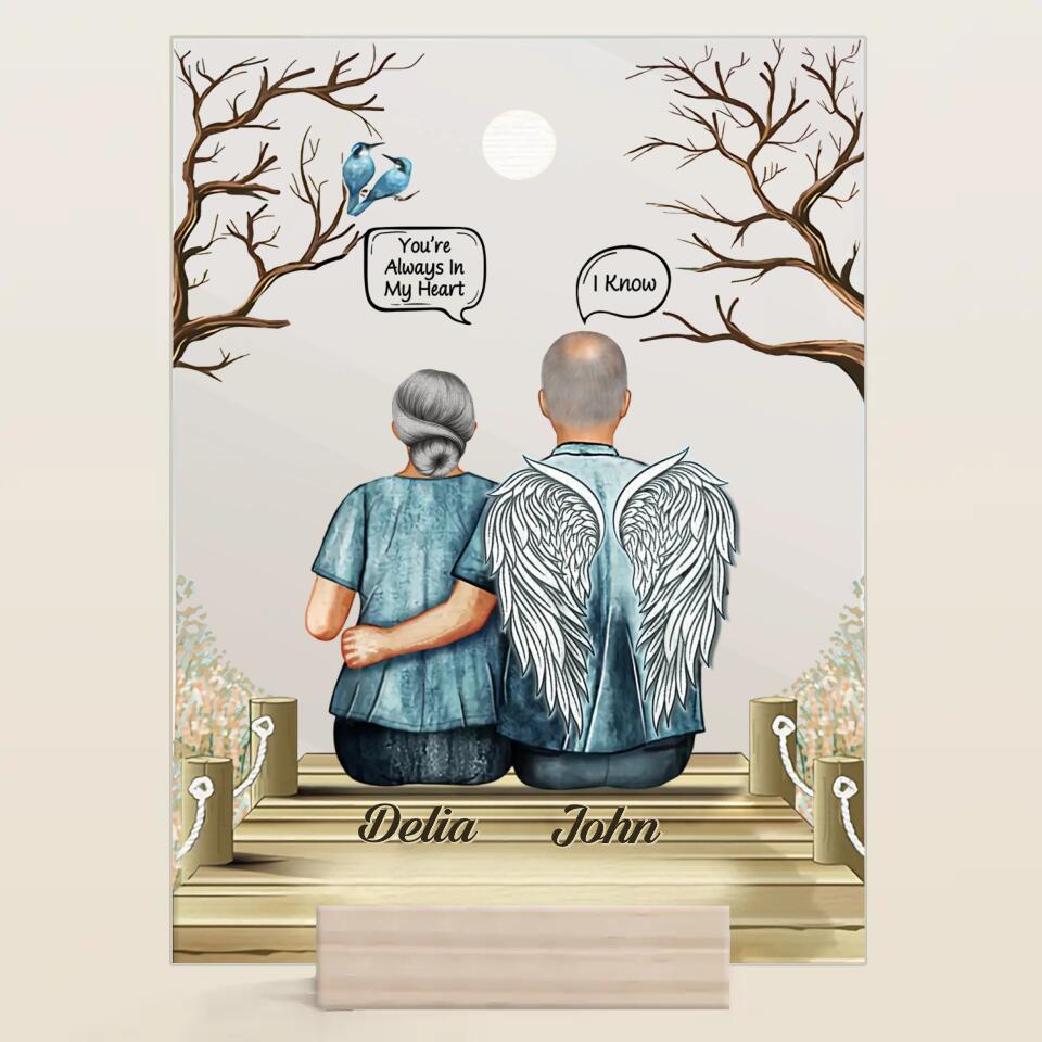 Personalized Acrylic Plaque - Gift For Family Member - You're Always In My Heart ARND0014