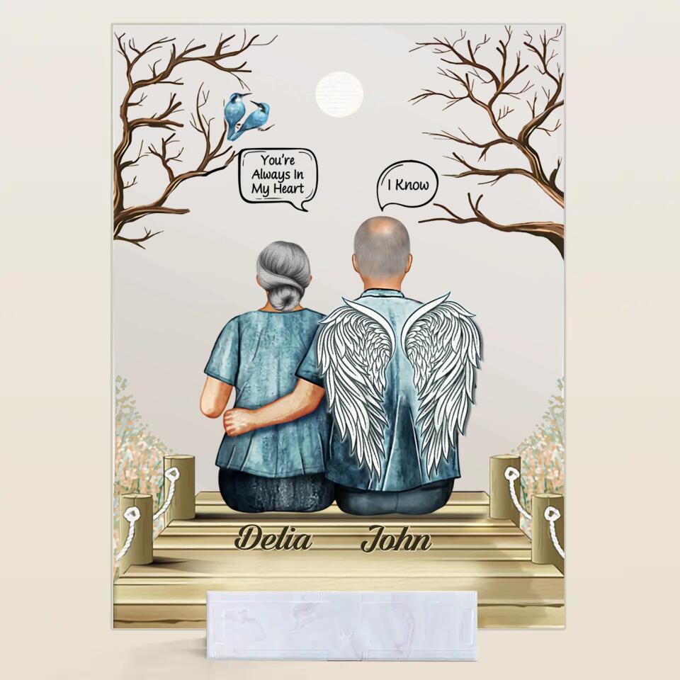 Personalized Acrylic Plaque - Gift For Family Member - You're Always In My Heart ARND0014