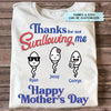 Personalized T-shirt - Gift For Mom - Thanks For Not Swallowing Us ARND0014