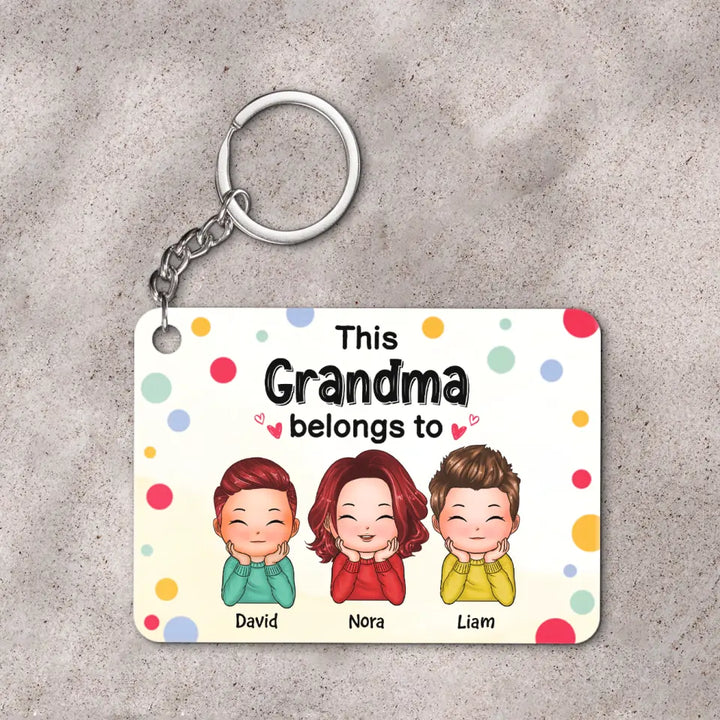 Personalized Keychain - Gift For Grandma - This Grandma Belongs To ARND0014