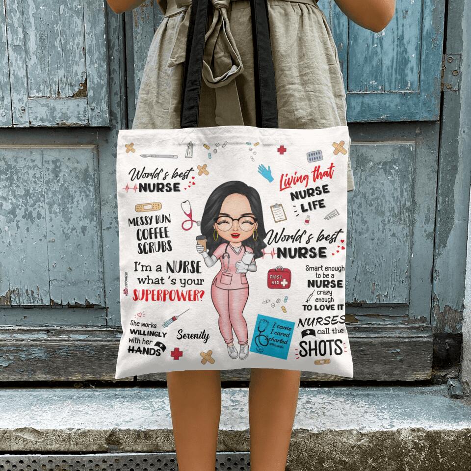 Personalized Tote Bag - Gift For Nurse - World's Best Nurse ARND005