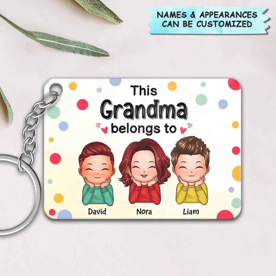 Personalized Keychain - Gift For Grandma - This Grandma Belongs To ARND0014