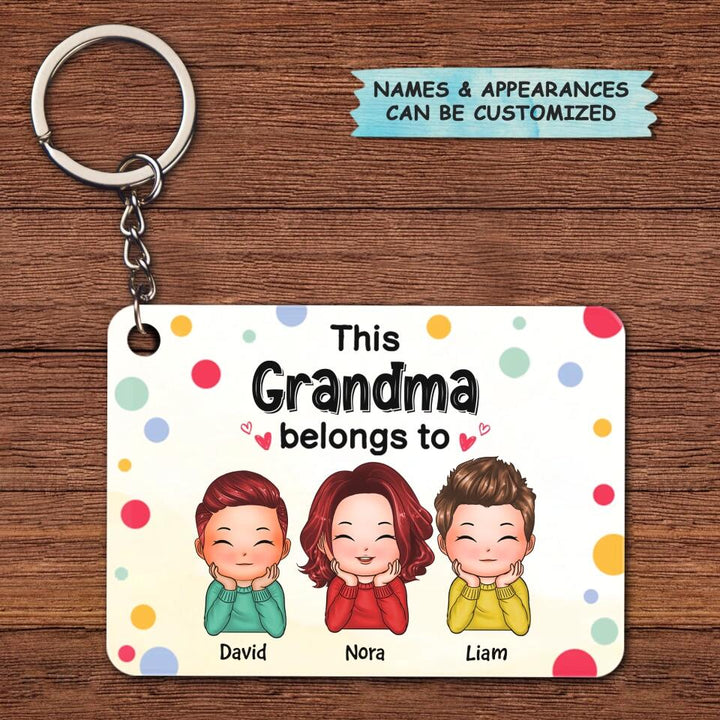 Personalized Keychain - Gift For Grandma - This Grandma Belongs To ARND0014