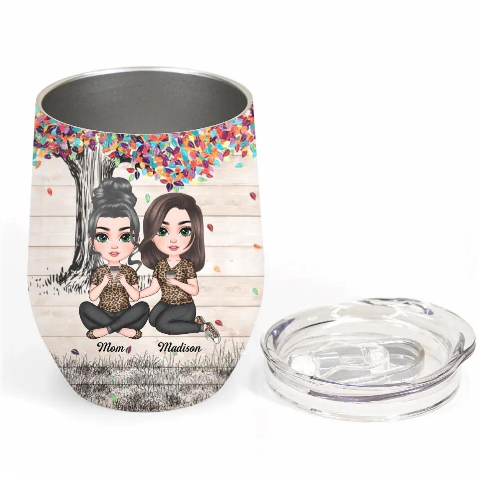 Personalized Wine Tumbler - Gift For Mom - Like Mother Like Daughters ARND005