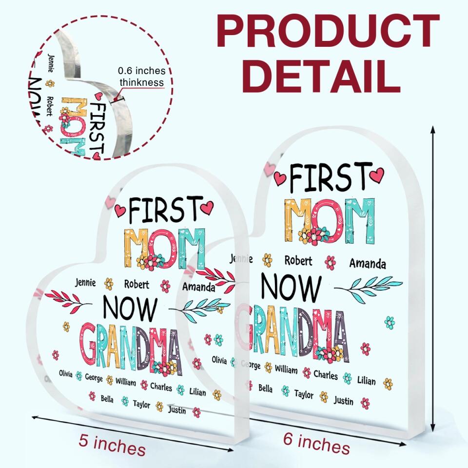 Hi Mommy Grandma Told Me That You Are Awesome First Mother's Day Gift For  First Mom Personalized Rectangle Acrylic Plaque H2511