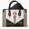 Personalized Leather Bag - Gift For Nurse - Nurse Life Leopard ARND005
