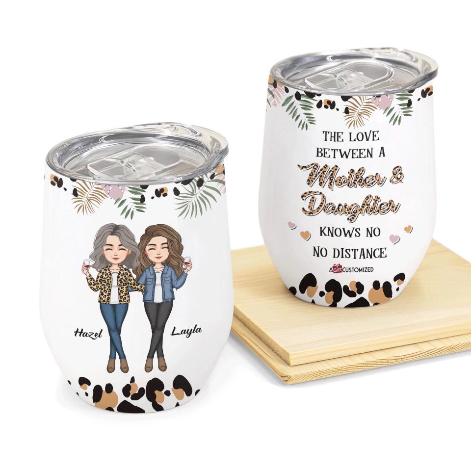 Personalized Wine Tumbler - Gift For Mom - Everything I Am Is Because Of You ARND0014