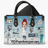 Personalized Leather Bag - Gift For Radiologist - Living Her Best Life ARND005