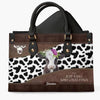 Personalized Leather Bag - Gift For Cow Lover - Just A Girl Who Loves Cows ARND0014