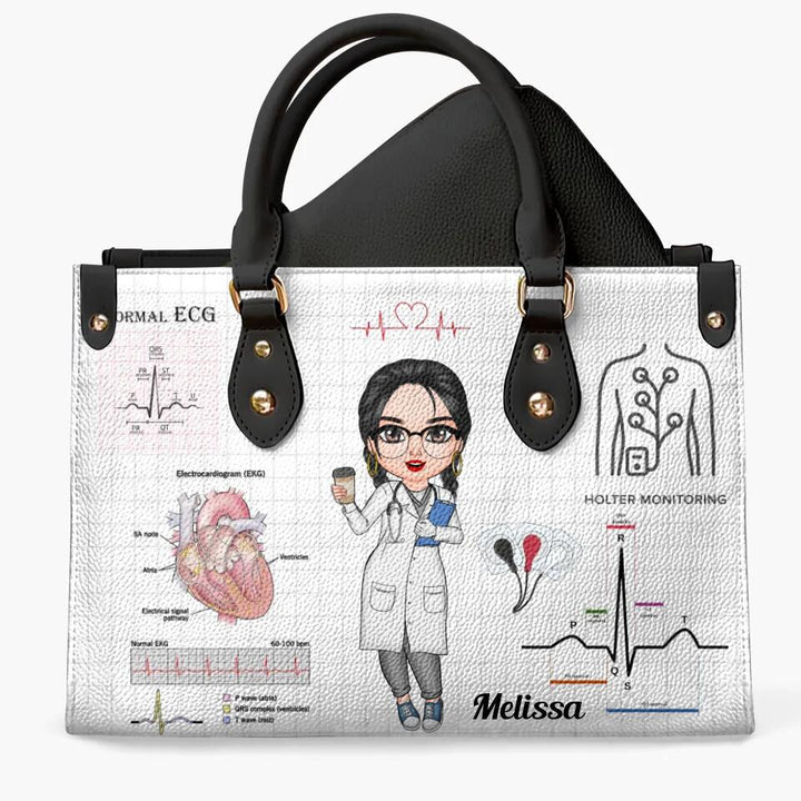 Personalized Leather Bag - Gift For EKG Tech - Being A EKG Tech ARND0014