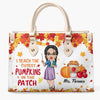 Personalized Leather Bag - Gift For Teacher - I Teach The Cutest Pumpkins In The Patch