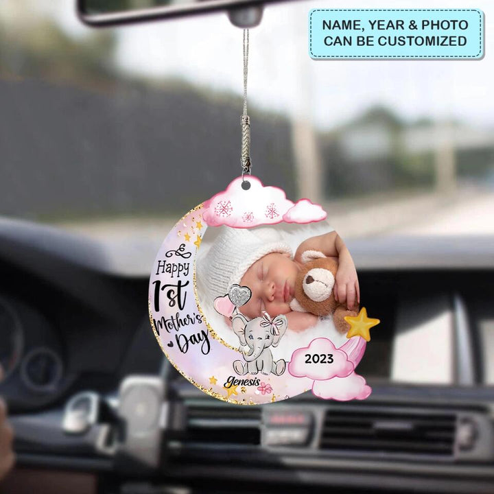 Personalized Car Hanging Ornament - Gift For Mom - Happy 1st Mother's Day ARND0014 AGCPD028