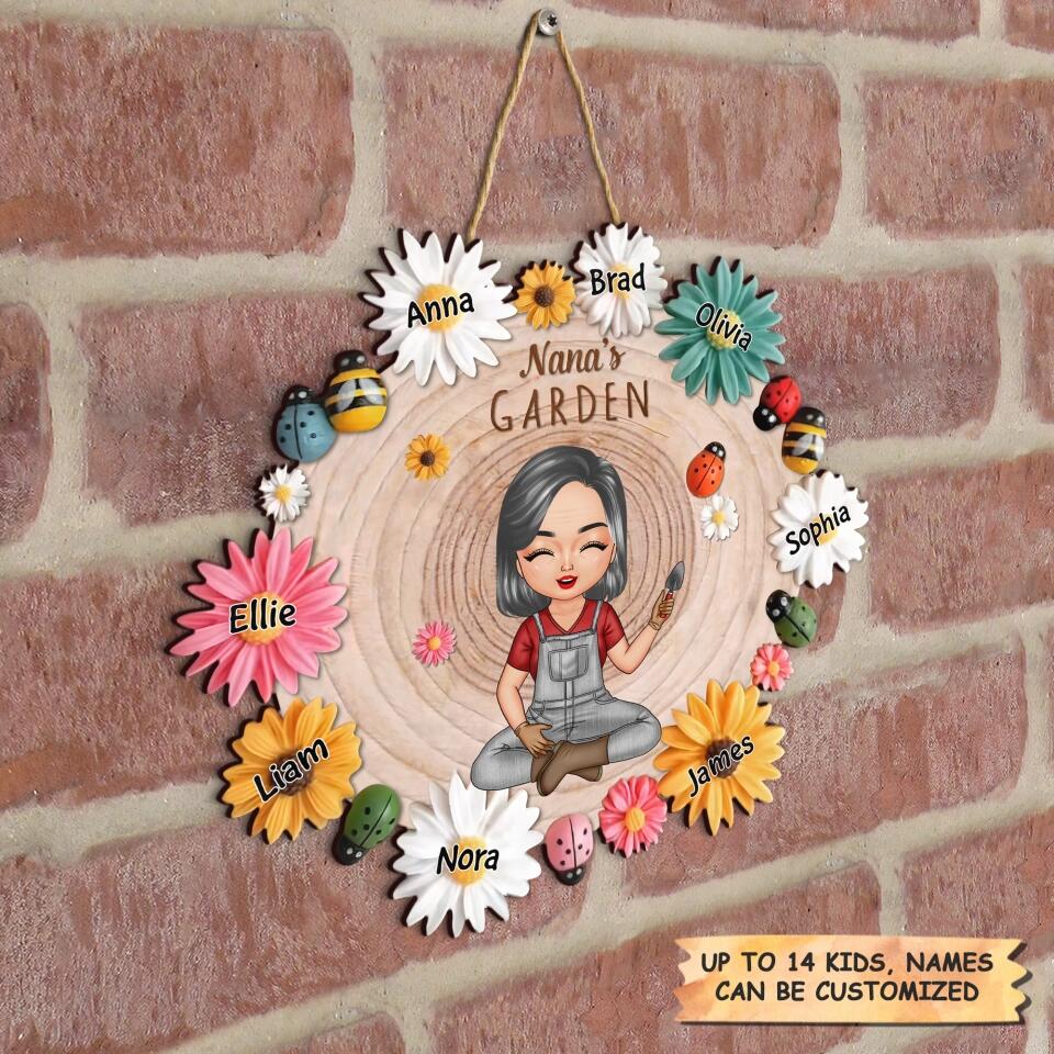 Personalized Door Sign - Gift For Grandma - Grandma Garden ARND0014