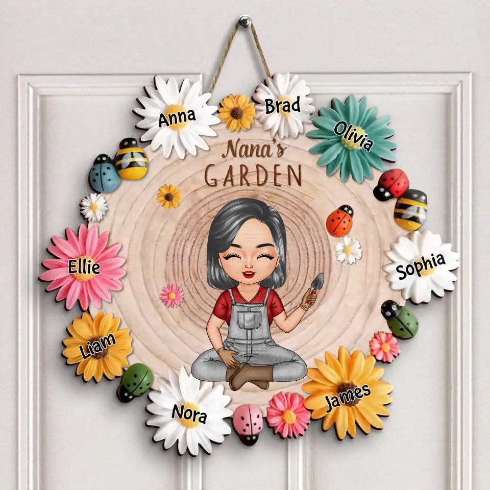 Personalized Door Sign - Gift For Grandma - Grandma Garden ARND0014