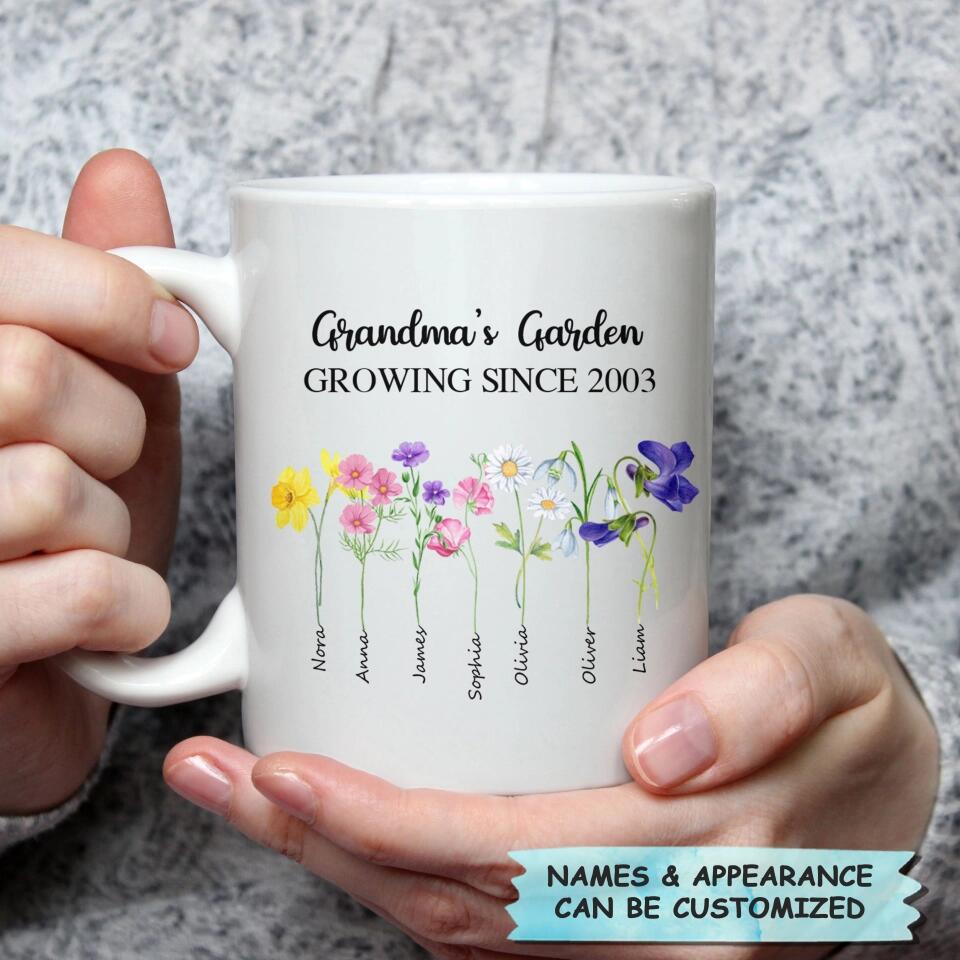 Personalized White Mug - Gift For Grandma - Grandma's Garden ARND0014