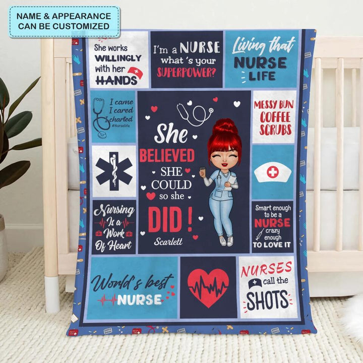 Personalized Blanket - Gift For Nurse - World's Best Nurse ARND018