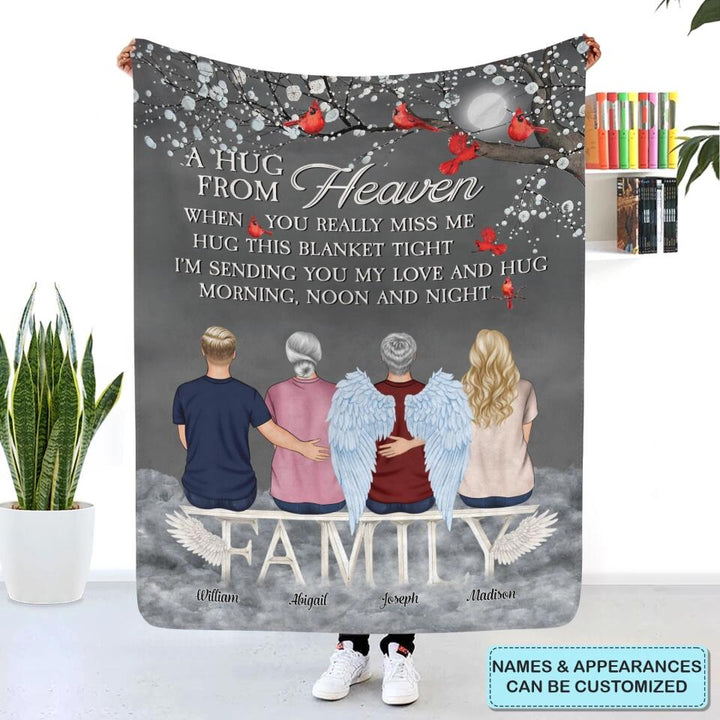 Personalized Blanket - Gift For Family Member - Because Someone We Love In Heaven ARND037