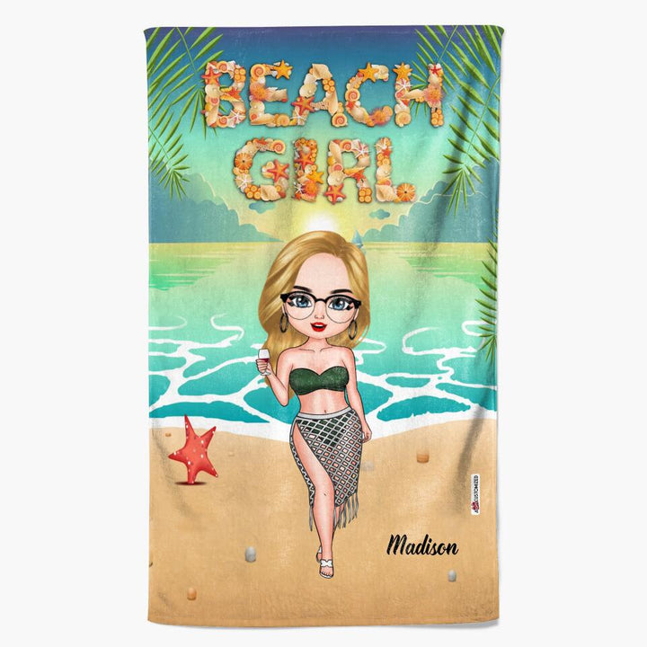 Personalized Beach Towel - Gift For Beach Lover - Beach Girl ARND005
