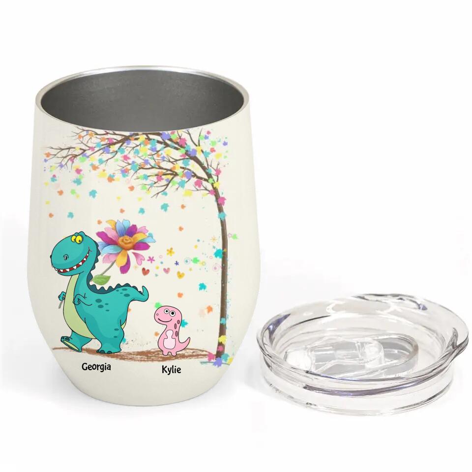 Personalized Wine Tumbler - Gift For Grandma - Mimisaurus More Awesome ARND037