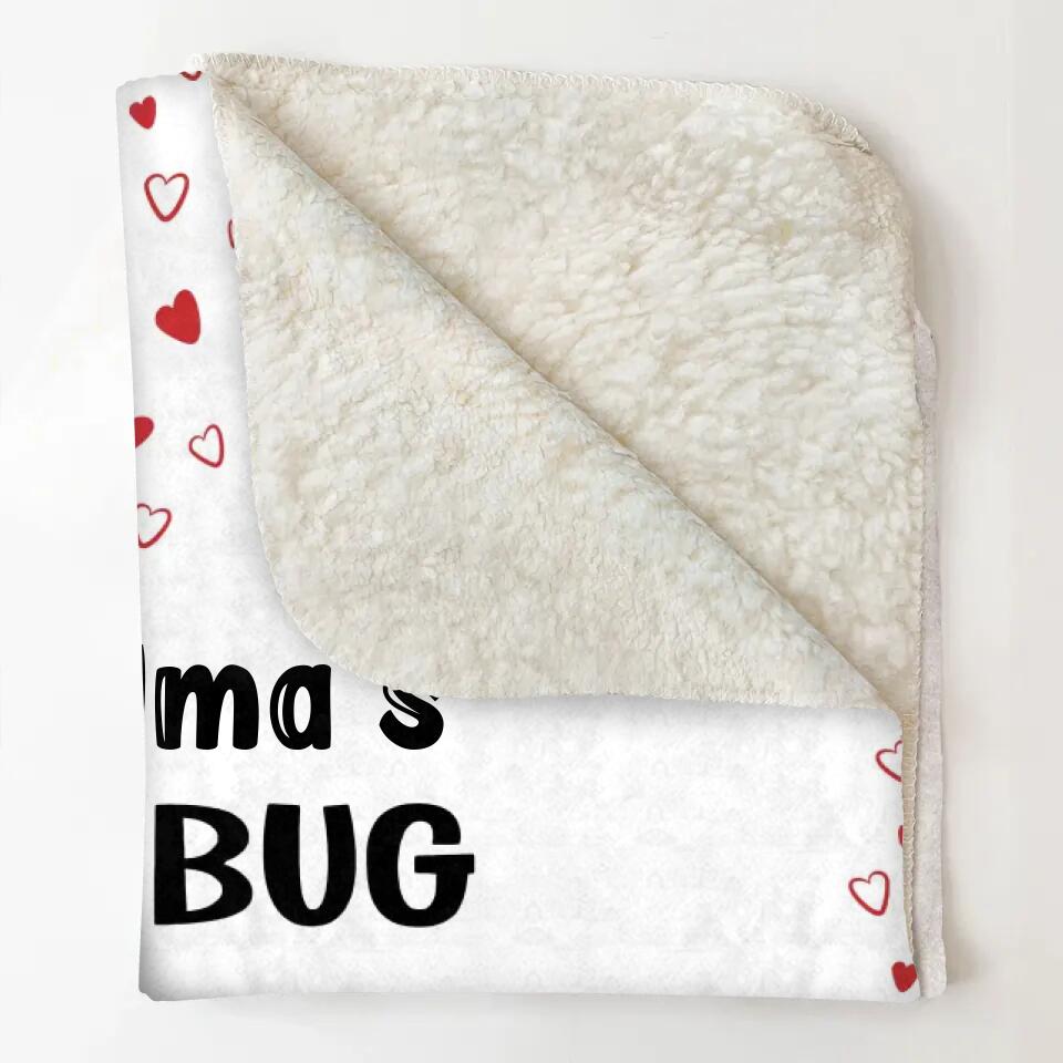 Grandma's Love Bugs Gnome - Personalized Blanket - Gift For Grandma