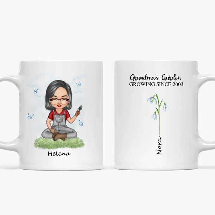 Personalized White Mug - Gift For Grandma - Grandma's Garden ARND0014