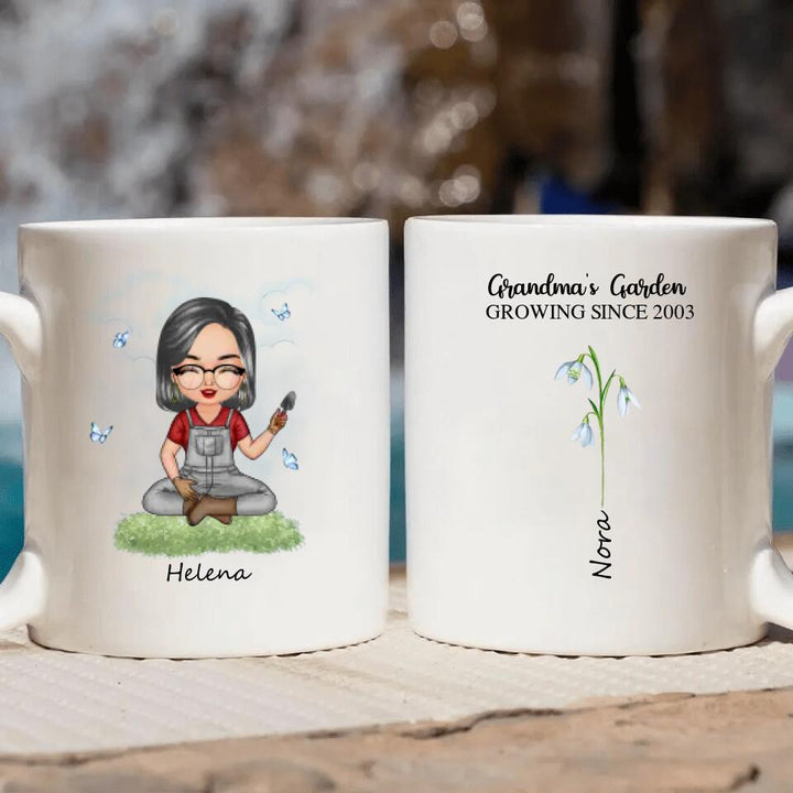 Personalized White Mug - Gift For Grandma - Grandma's Garden ARND0014