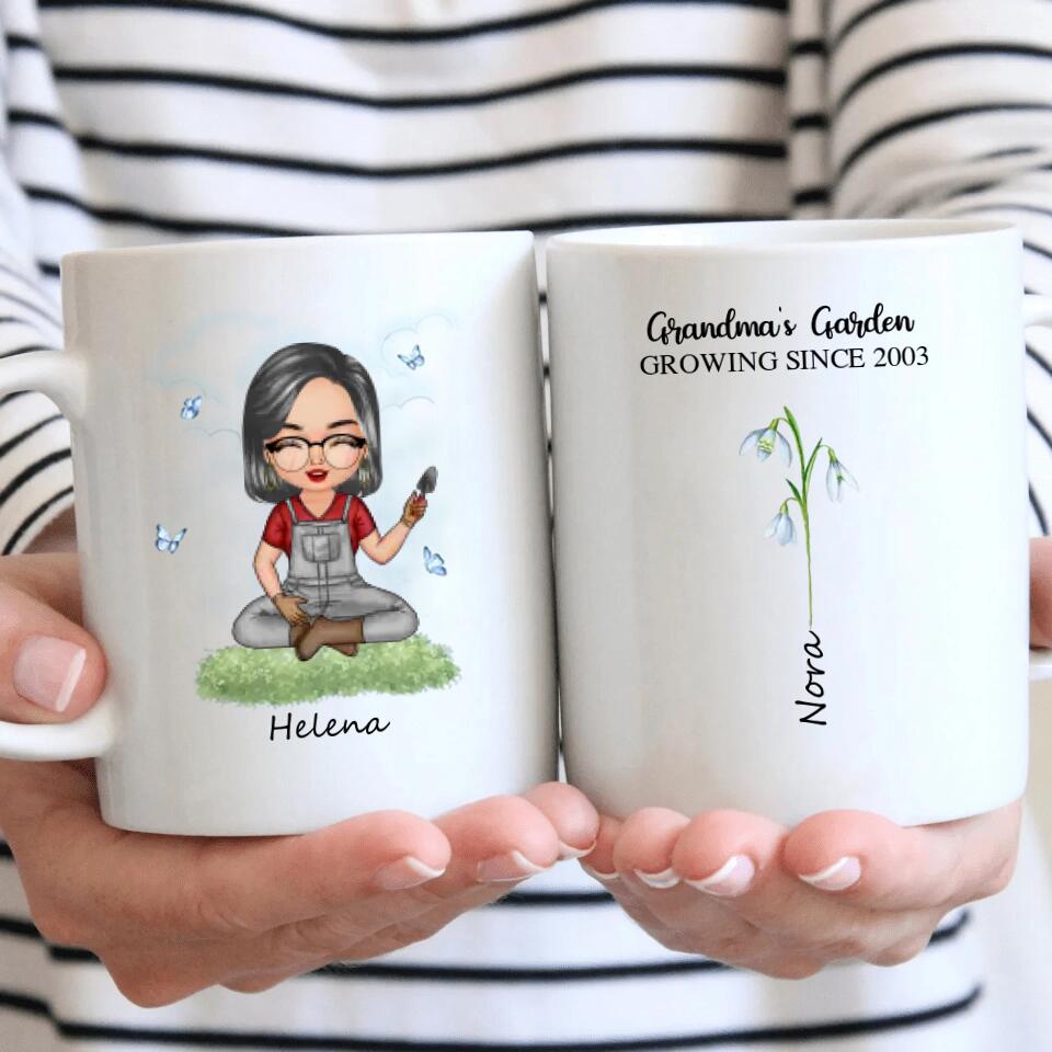 Personalized White Mug - Gift For Grandma - Grandma's Garden ARND0014