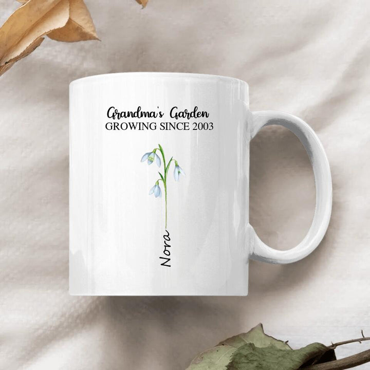 Personalized White Mug - Gift For Grandma - Grandma's Garden ARND0014