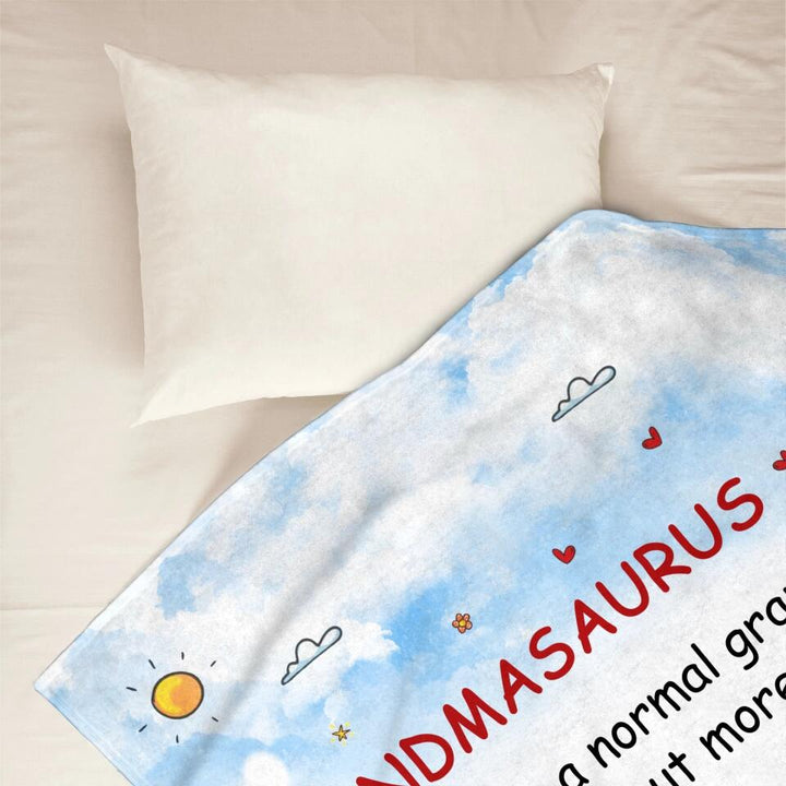 Grandmasaurus Like A Normal Grandma - Personalized Blanket - Gift For Grandma
