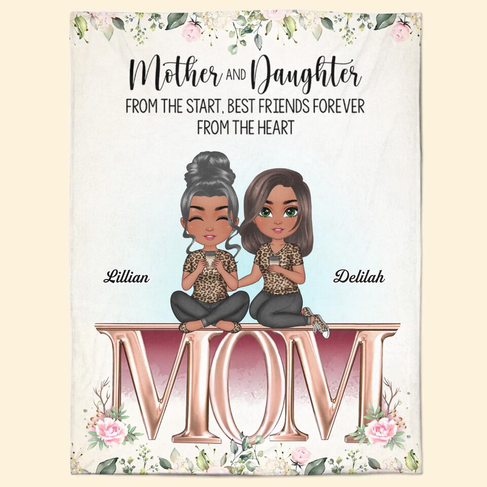 Personalized Blanket - Gift For Mom - The Love Between Mother & Daughter Knows No Distance Mother's Day Gift ARND0014