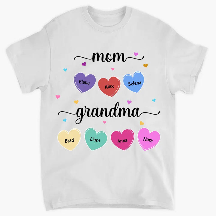 Personalized T-shirt - Gift For Grandma & Mom - Mom Grandma & Grandkids ARND036