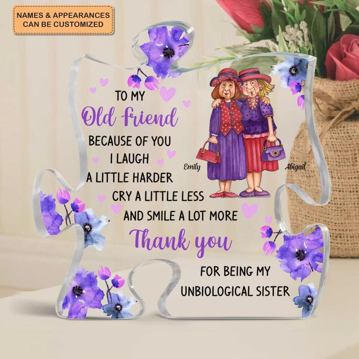Personalized Puzzle Acrylic Plaque - Gift For Friend - To My Old Friend ARND0014
