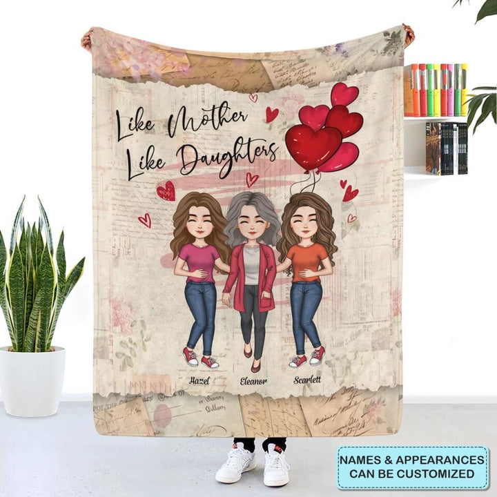 Personalized Blanket - Gift For Mom - Like Mother Like Daughter ARND005