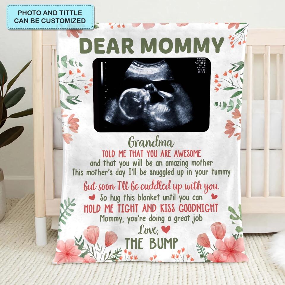 Personalized Dear Mom With All My Love I Held This Blanket Tight Blanket