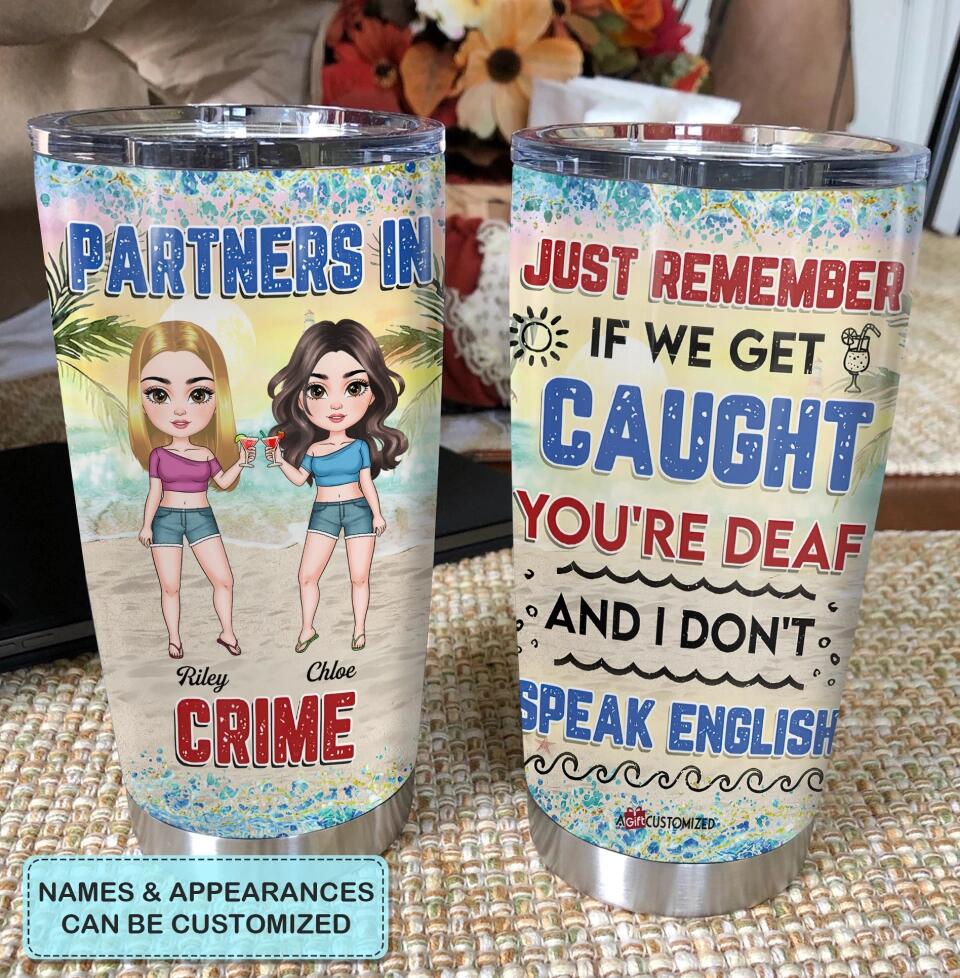 Personalized Tumbler - Gift For Friends - Partners In Crime ARND005